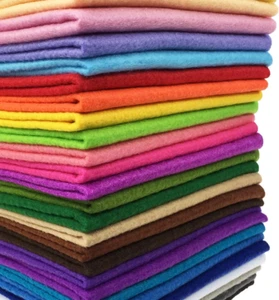 28Pcs 12 X 8 Inches (30Cmx20Cm) 1.4Mm Thick Soft Felt Fabric Sheet Assorted Colo - Picture 1 of 8