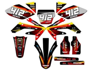 Kit De Gráficos Senge Rojo SURGE Compatible Con Honda CRF 250 R 2004-2005 - Picture 1 of 10