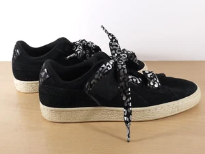 Puma Gamuza Para Mujer Corazón Athluxe Estampado Leopardo Cinta Encaje Reino Unido 4.5 UE 37.5 EN MUY BUENA CONDICIÓN - Imagen 1 de 13