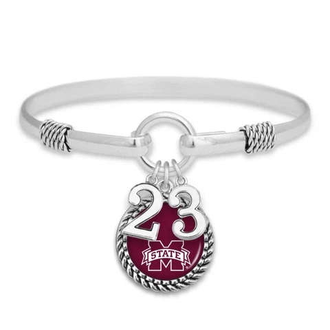 Mississippi State Bulldogs Graduation Year 2023 Silver Bracelet Jewelry MSU Cover