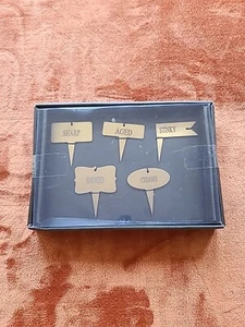 Arch / Mantle Cheese Markers Set Of 5 Charcuterie Board Party Tray Decorations - Picture 1 of 3