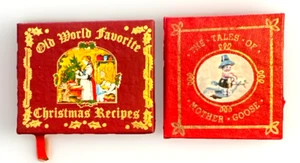 2 VTG Kurt Adler Mini Book Ornaments Mother Goose & Old World Christmas Recipes - Picture 1 of 18