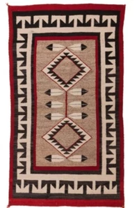 5x8 Wool Navajo Rug Southwest Pattern Housewarming Area Rug Native Wool Rug - Picture 1 of 1