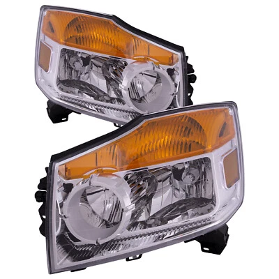 Headlights CAPA Certified Left And Right Pair Fits 2008-2015 Nissan Armada Foto 1 de 4