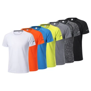 Quick dry Sport T-Shirt Reflective Running Tops Breathable Lightweight - Picture 1 of 31