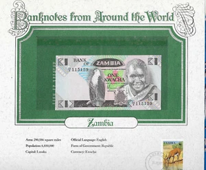 World Banknotes Zambia 1980 1 Kwacha P 23a UNC prefix 54/A - Picture 1 of 1