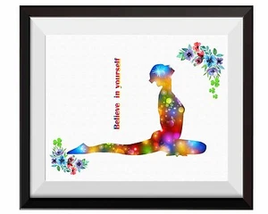Uhomate Yoga Posen Poster Yoga Yoga Meditation Kunstdruck Kinderzimmer Wanddeko C066 - Bild 1 von 2