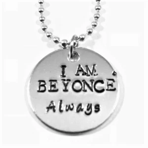 The Office Michael Scott Quote Hand Stamped I Am Beyonce Always Necklace - Picture 1 of 3
