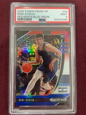 Deni Avdija 2020 Panini Prizm Draft Red/White/Blue Rookie Card PSA 9 Mint