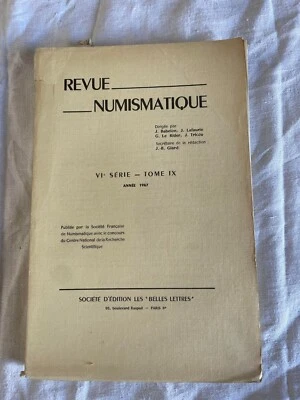 LIVRE/REVUE ANCIENNE REVUE NUMISMATIQUE VIe SERIE - TOME IX ANNEE 1967 MONNAIES - Photo 1/4