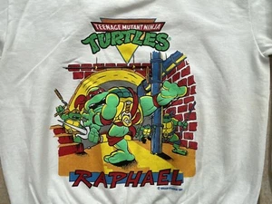 VINTAGE 1991 Raphael Sweatshirt YOUTH Large Teenage Mutant Ninja Turtles TMNT - Picture 1 of 10