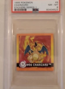 1999 1st Gen PSA 8 NM-MINT Charizard # 06 Artbox Stickers Series 1 Pokemon Card - Picture 1 of 4