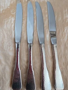 FIRST COLONY 1881 Rogers Oneida Silverplate SET  4 Knives Hammered 1975 - Picture 1 of 3