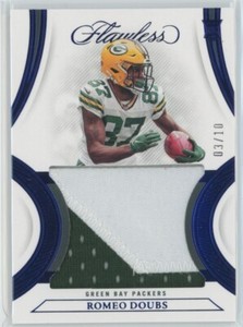 2022 Panini Flawless Football Rookie Patch Sapphire Romeo Doubs 03/10 RP-RD EW1