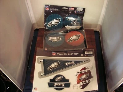 NFL EAGLES OFFICIAL  Football Die-cut  MAGNET LOT of 7 - WINCRAFT - Image 1 of 3