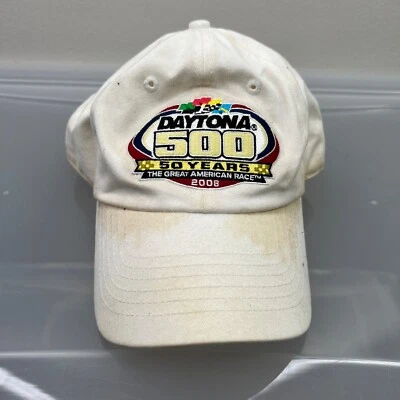 Gorra de béisbol Chase Authentics Daytona 500 para hombre correa blanca ajustable carrera Foto 1 de 4