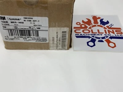 3M MNG10-14R/SK Ring Terminal 1/4" Stud Circular 10-12 AWG Crimp QTY. 500 - Image 1 of 4