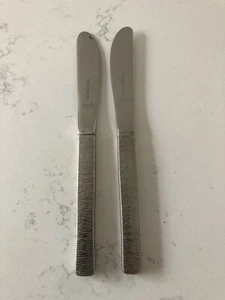 2 x Vintage Viners STUDIO Dessertmesser in Rindenoptik 20,5 cm Salat sehr guter Zustand Sheffield - Bild 1 von 2