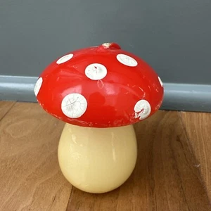 Vintage Mushroom Candle Red White Polka dots Never Lit Western Germany 3 Inch - Picture 1 of 9