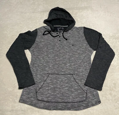 Sudadera con Capucha Hurley Para Mujer Grande Gris Jaspeado Pullover Sudadera con Capucha Foto 1 de 4