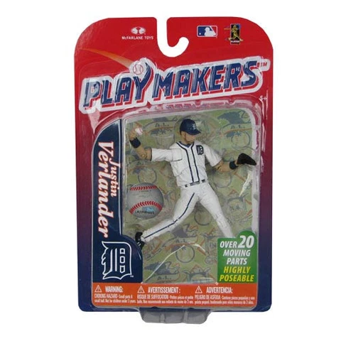 Justin Verlander Detroit Tigers MLB Playmakers Figure by McFarlane Toys NIB Cover