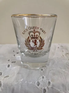 RMS QUEEN MARY Long Beach CA Souvenir Schnapsglas SEHR GUT - Bild 1 von 2