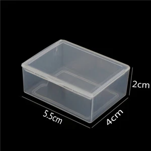Practical Mini Jewelry organizer Transparent Plastic Name Card Storage Box A _in - Picture 1 of 5