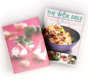 Cookbook Bundle x2 Wok Bible Complete Book of Stir-Fry Cooking + Essential Wok - Picture 1 of 15