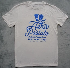 Camicia Aeropostale Uomo Taglia S Bianco Blu Rosa Grafica - Foto 1 di 5