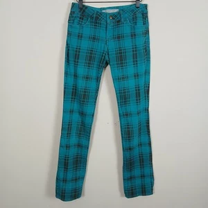 Y2K Delias Plaid Pants Women 5 Punk Grunge Retro Edgy Emo Scene Mall Goth Skater - Picture 1 of 10