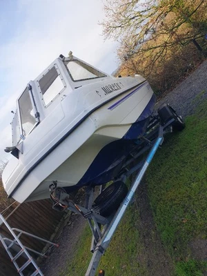 Seahog Seatrooper Fishing Boat 50hp mariner 4 stroke de graff trailer - Image 1 of 4