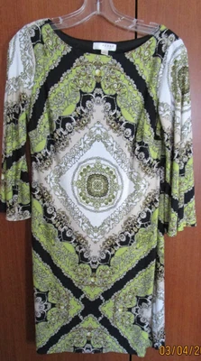 Vestido Kenar Talla 6 Poliéster y Spandex Diseño Multicolor Busto 34 Largo 35.5 pulgadas  Foto 1 de 4