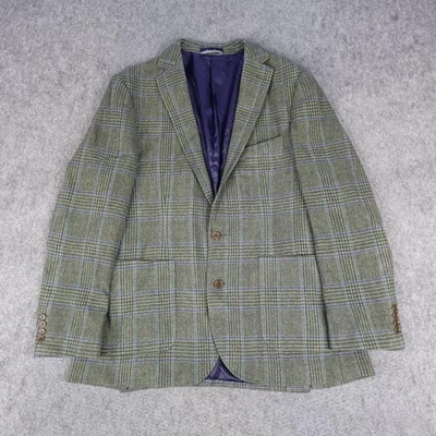 Куртка мужская Lands End 44 обычный зеленый синий шерстяной блейзер спортивное пальто покрой на заказ - Изображение 1 из 4