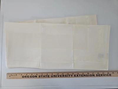 DÖHLER Crafts Ivory Damask 40" x 17" Table Runner for Cross Stitch BEAUTIFUL! - Image 1 of 4