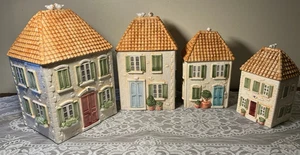 Juego de 4 botes Ellen Blonder vintage años 90 certificados Int. Juego de cabaña - Imagen 1 de 8