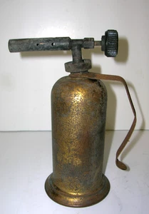 LENK Mfg. Co. kleine Benzin LÖTLAMPE - Messing Lötlampe Vintage 20er Jahre Antik - Bild 1 von 8