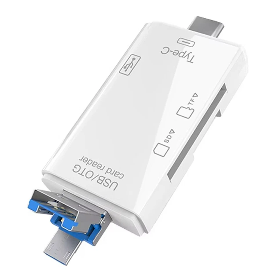 OTG SD TF Type C Micro-Sd Card Reader Type C to Usb Otg Adapter 6 In1 USB 21384 - Image 1 of 1