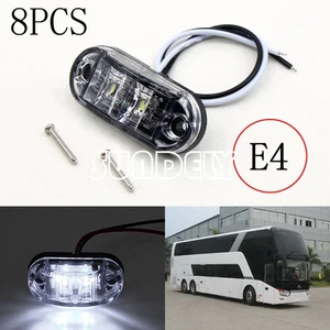 FAST 8x 2LED WHITE Front Side Marker Indicator Light GM Car Van Trailer 12-24V - Picture 1 of 5