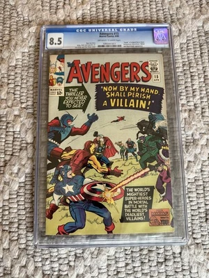 Avengers # 15 From 1965 Original Team & Masters of Evil CGC Grade 8.5 Very Fine+ - Image 1 of 4