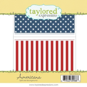 Taylored Expressions AMERICANA 6X6 BACKGROUND Rubber Cling Stamp, New - Picture 1 of 4