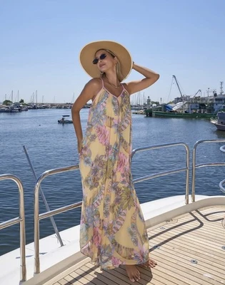 Zara ZW Collection langes Maxikleid mit Blumenmuster Gr. XS REF:3193/123 Blogger - Bild 1 von 4