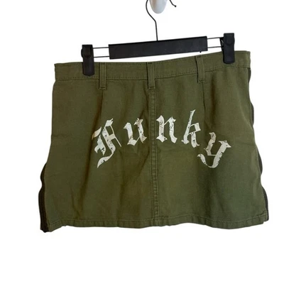 Minifalda para mujer Zio New York Funky Army cremallera lateral Y2K talla mediana Foto 1 de 4