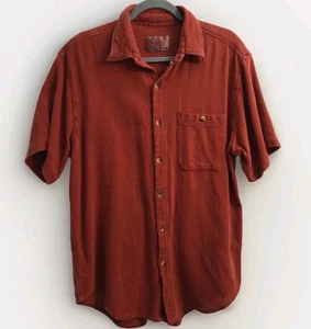 The Territory Ahead Vintage Hemd Herren XL Orange Rost Kurzarm Knopfleiste EG - Bild 1 von 12