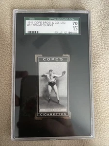 1915 Cope’s Boxers Tobacco Tommy Burns #17 SGC 5.5 great Shape - Picture 1 of 2