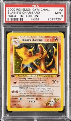 2000 POKEMON GYM CHALLENGE HOLO-1ST ED #2 BLAINE'S CHARIZARD PSA 9 - Image 1 of 2