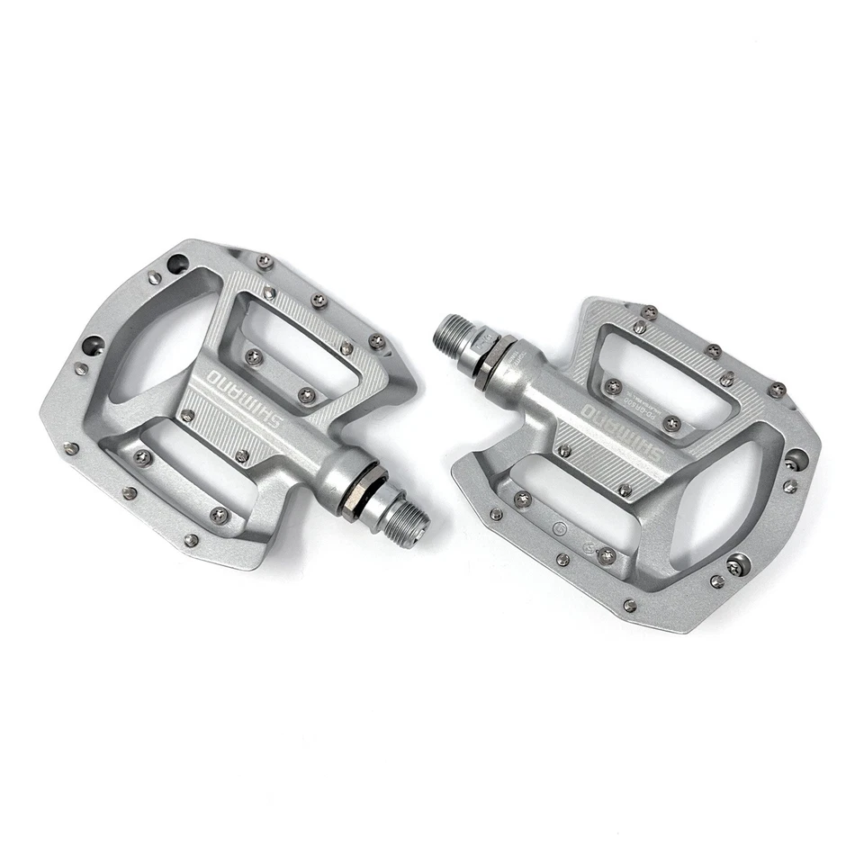 Shimano PD-GR500 Flat Pedals For Mountain Bike Off-Road Silver All New In Box - Image 1 of 4