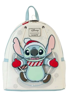 Mini Mochila Loungefly Disney Stitch Snow Angel Brillo Vacaciones Loungefly Regalo Foto 1 de 4