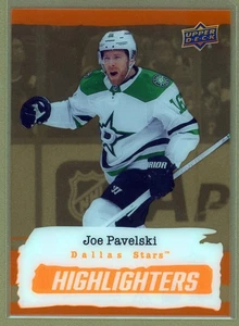 2023-2024 Upper Deck Series Two Clear Cut Orange Joe Pavelski Highlights HL-11 - Picture 1 of 2