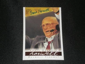 ERNIE HARWELL 2003 TOPPS HOF GALLERY SIGNED CARD #22 - Picture 1 of 1