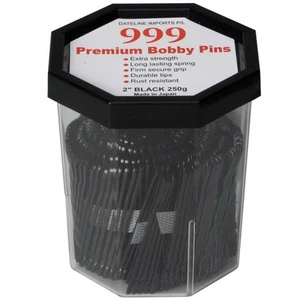 Dateline 999 Premium 2" Bobby Pins Black Durable Made in Japan - SALON - Picture 1 of 1